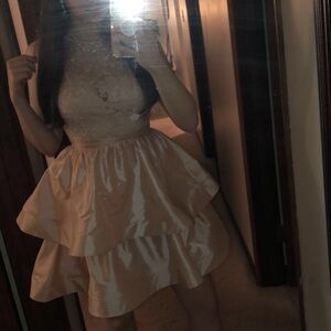 Elegant Cream Mini Dress